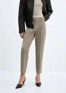 Pantalón Barry Marrón Talla 40 Mujer Mango