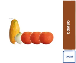 Combo Cebolla Cabezona Blanca + Papaya Maradol + Tomates
