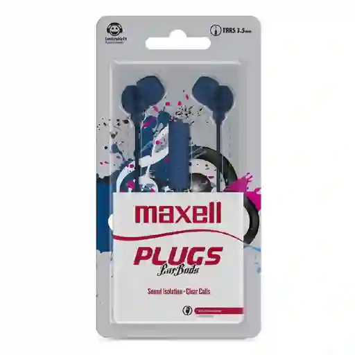 Maxell Audifonos Con Microfonoplugz In Navy