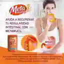 Metamucil Fibra Natural Psyllium ayuda a la regularización intestinal sabor Naranja 174 g con 30 dosis