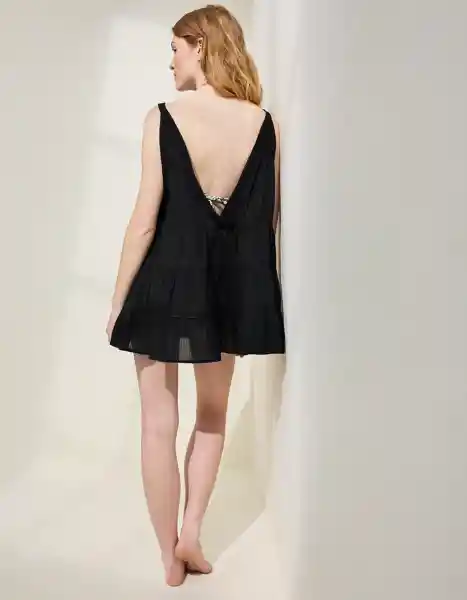 Vestido Aerie Negro Talla: MEDIUM 1893073 American Eagle