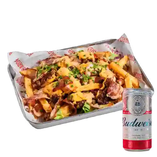 Combo Burguer Fries + Cerveza Budweiser Lta 269ml