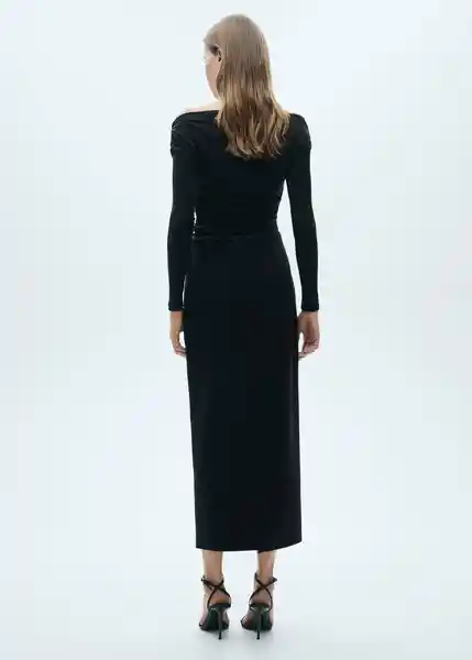 Camiseta Cross Negro Talla 18 Mujer Mango