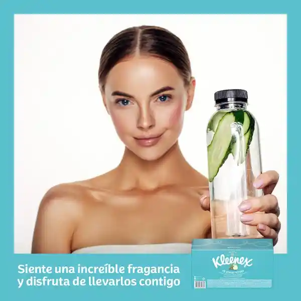 Pañuelos Faciales Kleenex Aromas té Verde & Pepino 150 Und