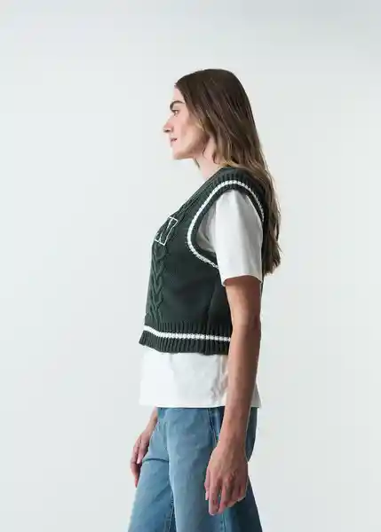 Tejido Mujer Verde Hidai Ultraoscuro Talla S 583G054 Naf Naf