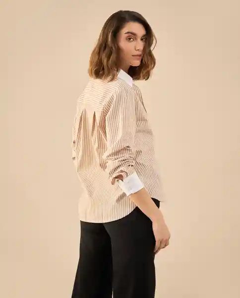 Camisa Machiatto Café Claro Talla S 612G011 Esprit