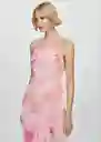 Vestido Iris Rosa Pastel Talla M Mujer Mango