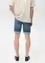 Bermuda Rock Tejano Oscuro Talla 42 Hombre Mango