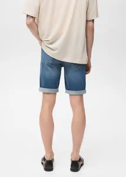 Bermuda Rock Tejano Oscuro Talla 42 Hombre Mango