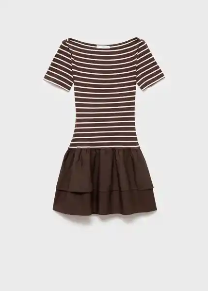 Vestido Globi Marrón Talla M Mujer Mango