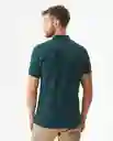Camiseta Polo Muscle Verde Ponderosa Ultraoscuro S Chevignon