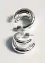 Pendientes Lulu Plata Talla 99 Mujer Mango