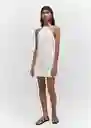 Vestido Bella Blanco Talla M Mujer Mango