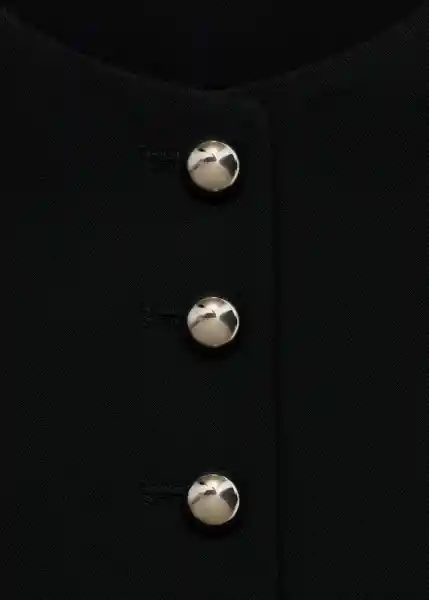 Chaleco Gabo Negro Talla 24 Mujer Mango