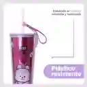 Vaso de Doble Pared Con Pitillo y Decoración Bt21 800 mL Miniso