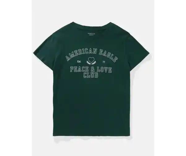 Camiseta Mujer Verde Talla X-Small American Eagle