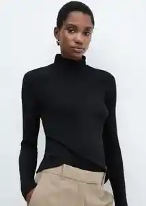 Camiseta Perseo Negro Talla S Mujer Mango