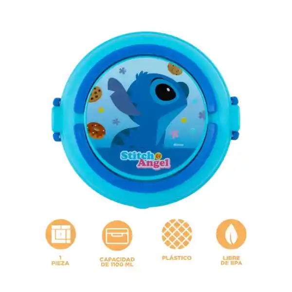 Caja Bento Redonda Serie Disney Lilo & Stitch 110 mL Miniso