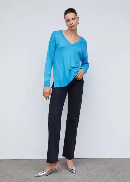 Jersey Lombia Azul Talla L Mujer Mango