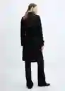 Abrigo Trench Polana Mujer Negro Talla M Mango