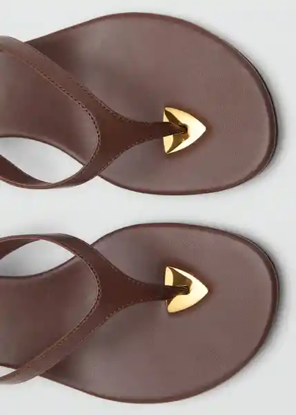 Sandalias Siena Chocolate Talla 36 Mujer Mango
