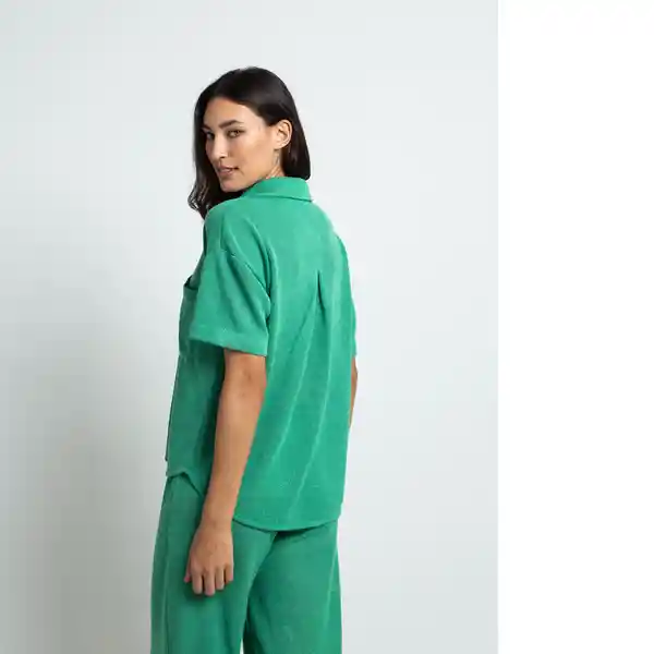 Camiseta Mujer Verde Tolima Oscuro Talla L 402F045 Naf Naf