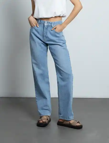 Jean Dawn Mujer Azul Índigo Medio Talla 12 492F332 Naf Naf