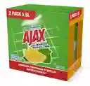 Ajax Pack Limpia Pisos Bicarbonato Naranja-Limón