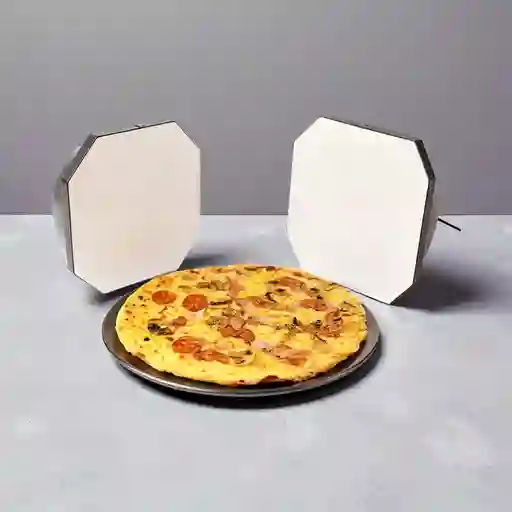Pizza Salami Champiñones Tocineta Familiar