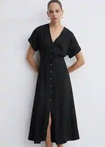 Vestido Pili Negro Talla S Mujer Mango