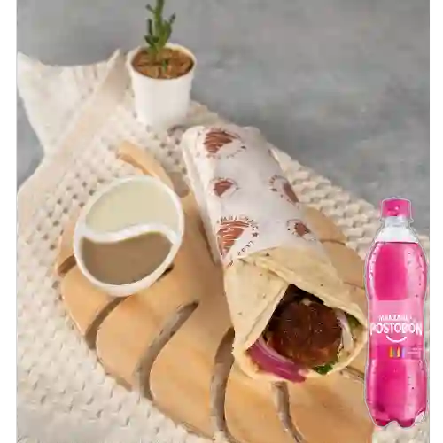 Combo Shawarma Veggie + Manzana 400 ml