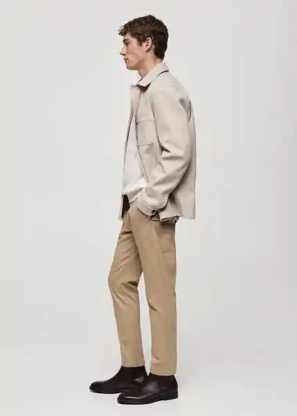Pantalón Prato Beige Talla 38 Hombre Mango