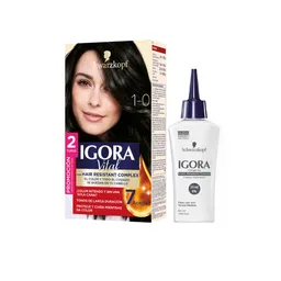 Tinte Igora Vital 1-0 Negro + Oxigenta Gratis