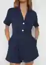 Enterizo Mono Lima-H Navy Talla L Mujer Mango