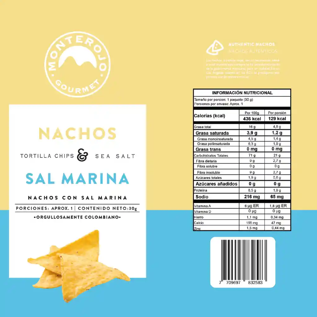 Nachos Sal Marina 30gr MonteRojo Gourmet