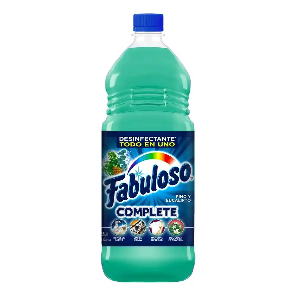 Fabuloso Limpiador Líquido Pino y Eucalipto Botella 828 ml