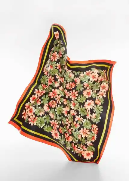 Pañuelo Sadie Verde Talla 99 Mujer Mango