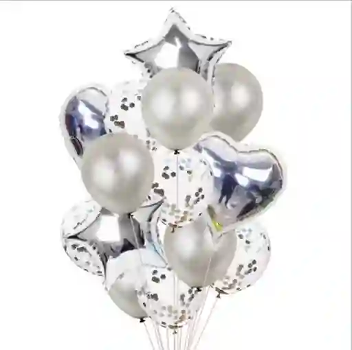 El Tío Bouquet de Globos Plata