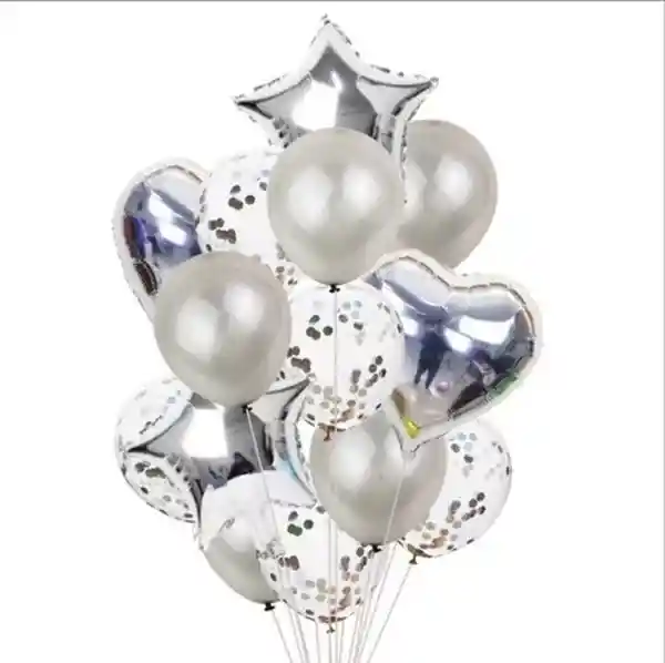 El Tío Bouquet de Globos Plata