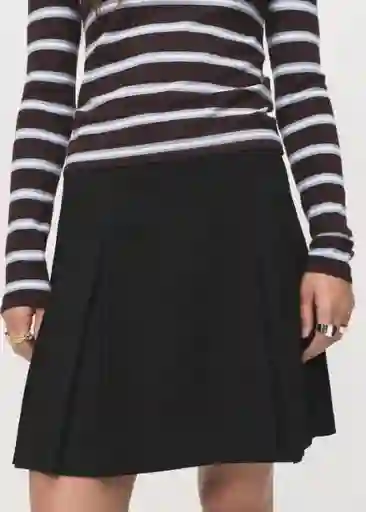 Falda Grunge Negro Talla 36 Mujer Mango