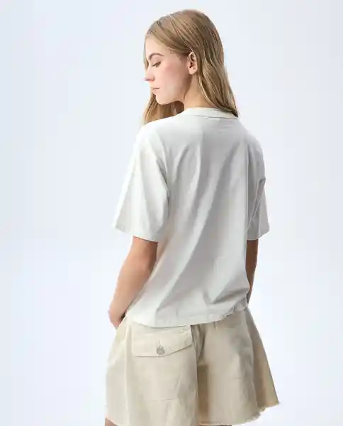 Camiseta Mujer Crudo Talla L 601G001_CRU110606 Americanino
