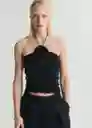 Top Sage Negro Talla S Mujer Mango