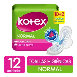 Toallas Femeninas Kotex Normal 12U