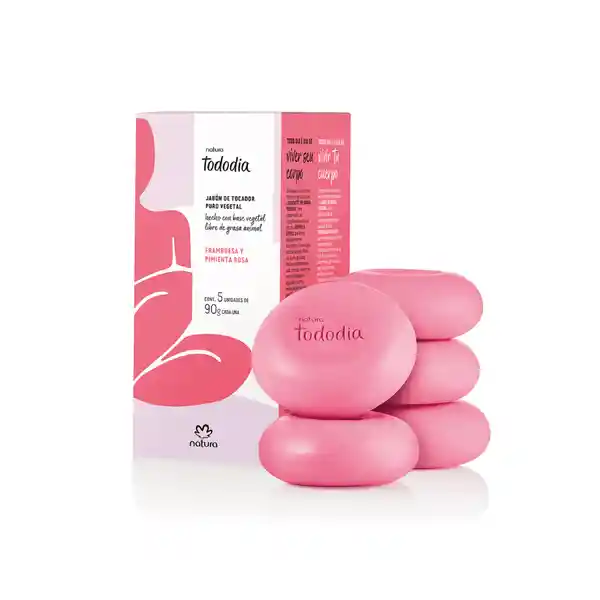 Jabón en Barra Frambuesa y Pimienta Rosa Tododia