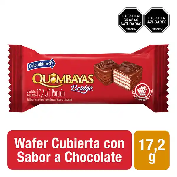 Quimbayas Galletas Mini Wafer Cubiertas de Chocolate