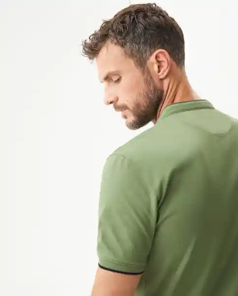 Camiseta Neru Polo Neck Verde Loden Oscuro T M Chevignon
