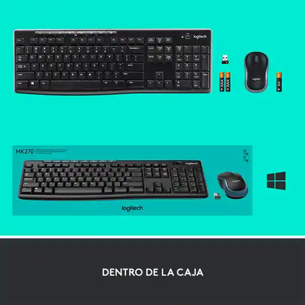 Logitech Kit Teclado + Mouse Inalámbrico Mk270