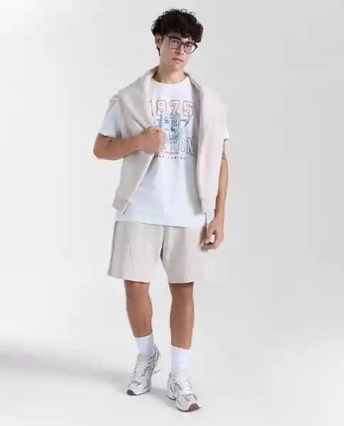 Camiseta Hombre Crudo Talla L 849G004_CRU110606 Americanino