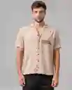 Camisa Hombre Beige Abetinote Claro Talla M 89520 Rifle