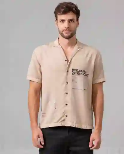 Camisa Hombre Beige Abetinote Claro Talla M 89520 Rifle